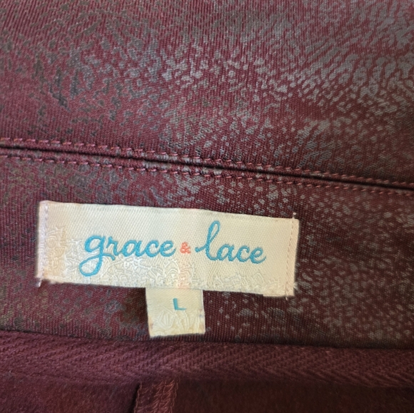 Grace and Lace Motto Jacket - Wine - Picture 3 of 4